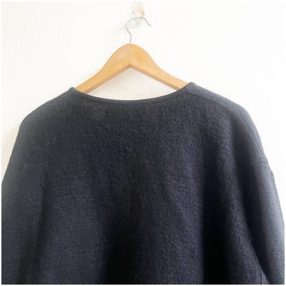 Peruvian Connection Men’s 100% Alpaca Sweater Size Medium Colorblock Black Gray - Picture 6 of 7